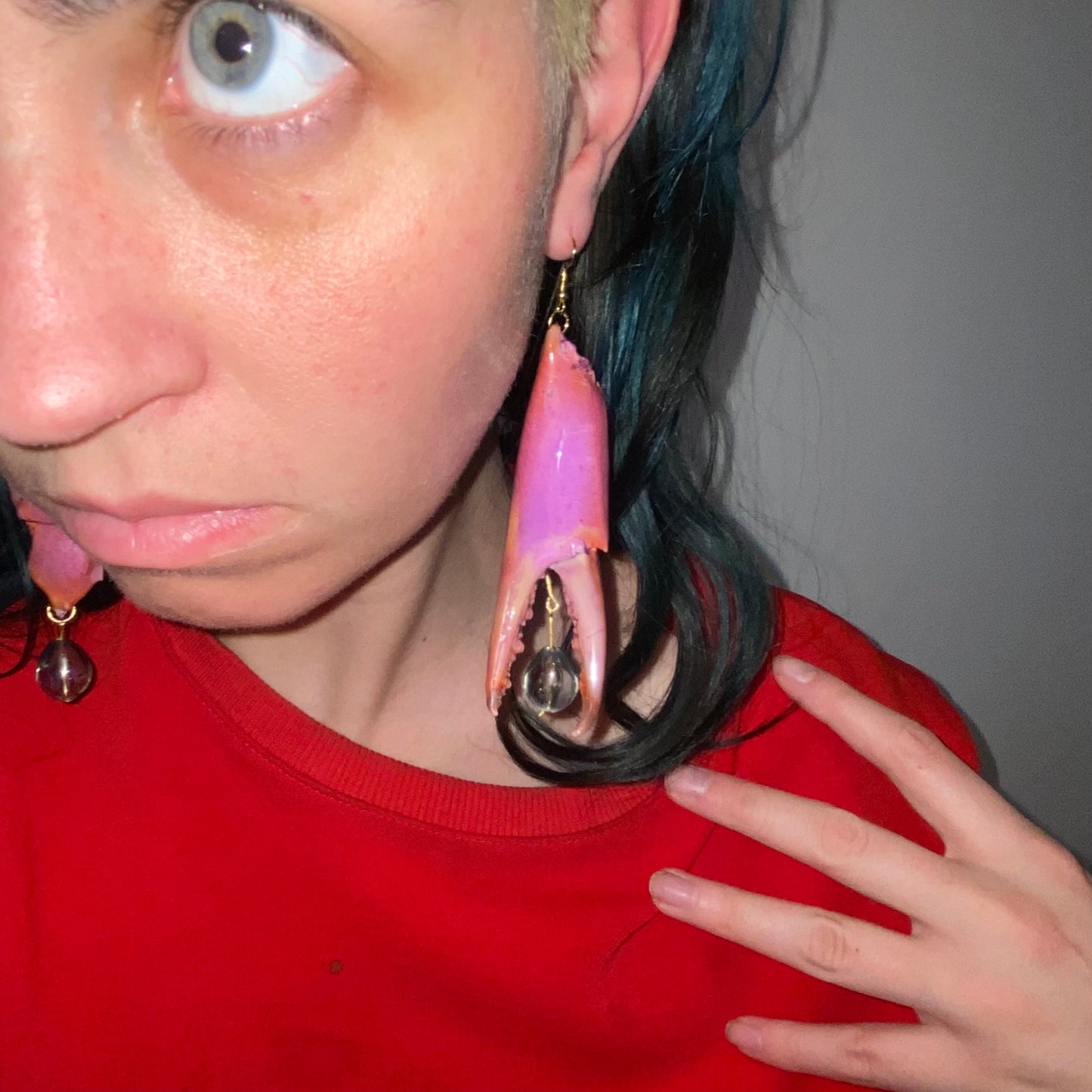 Dreams from the Deep Asymmetrical Claw Earrings